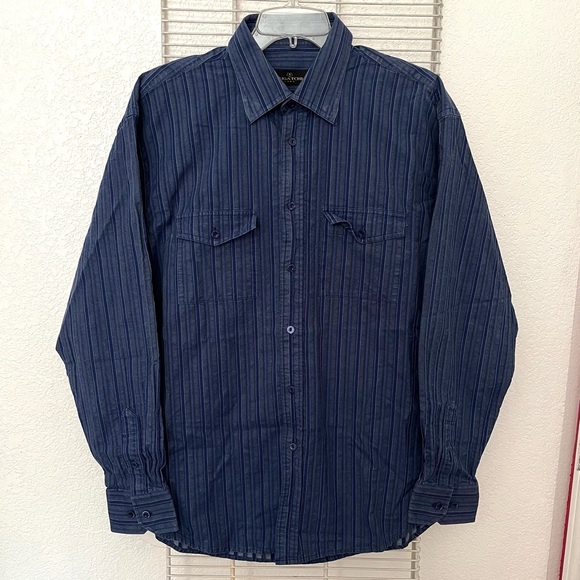 Bugatchi Uomo Striped Button Down Long Sleeve Shirt - Picture 1 of 7